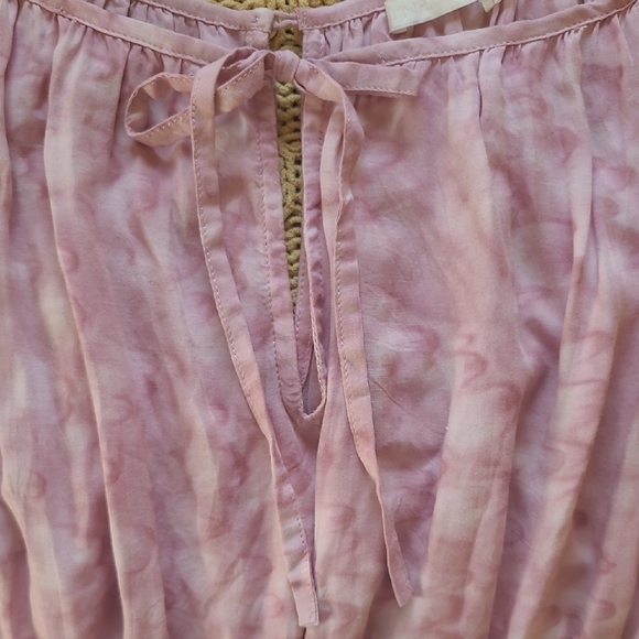 Revolve Indah Mauve Tie-Dye Handkerchief Hem Dress - Size L - Picture 4 of 9